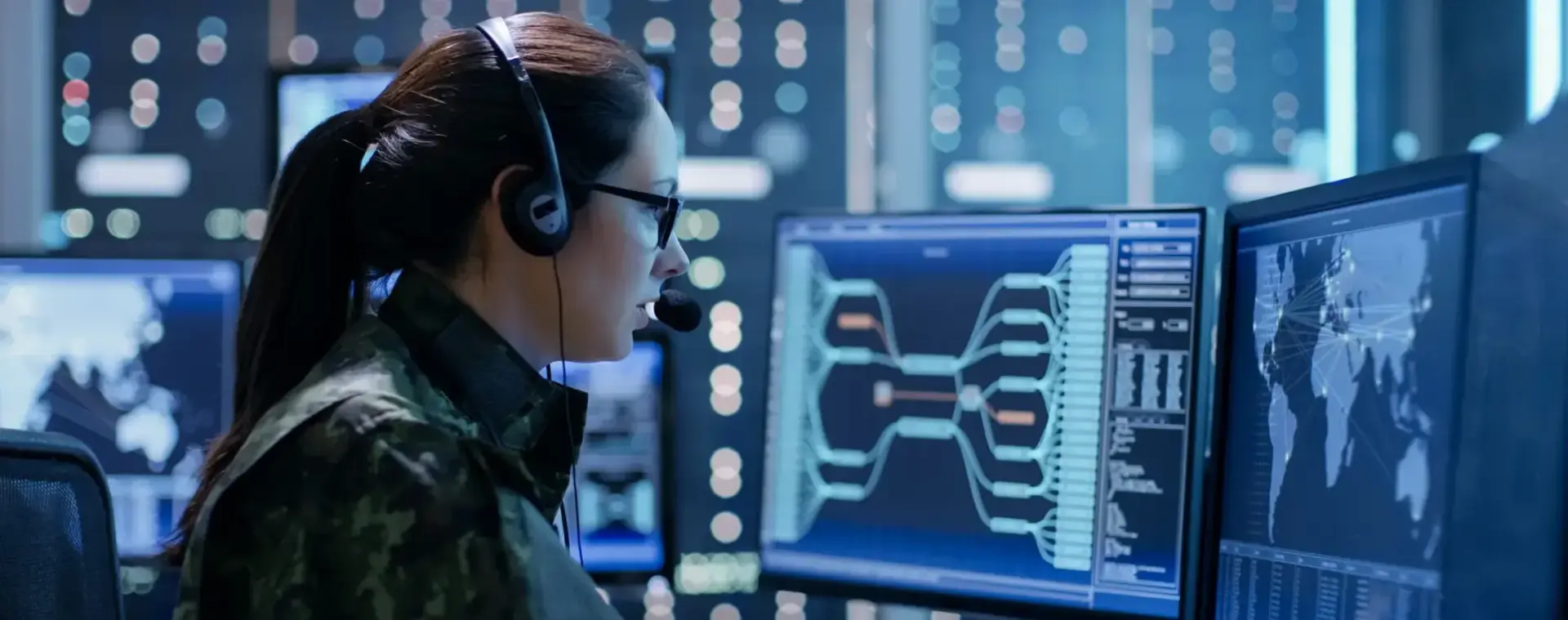 Student achter computer veiligheid